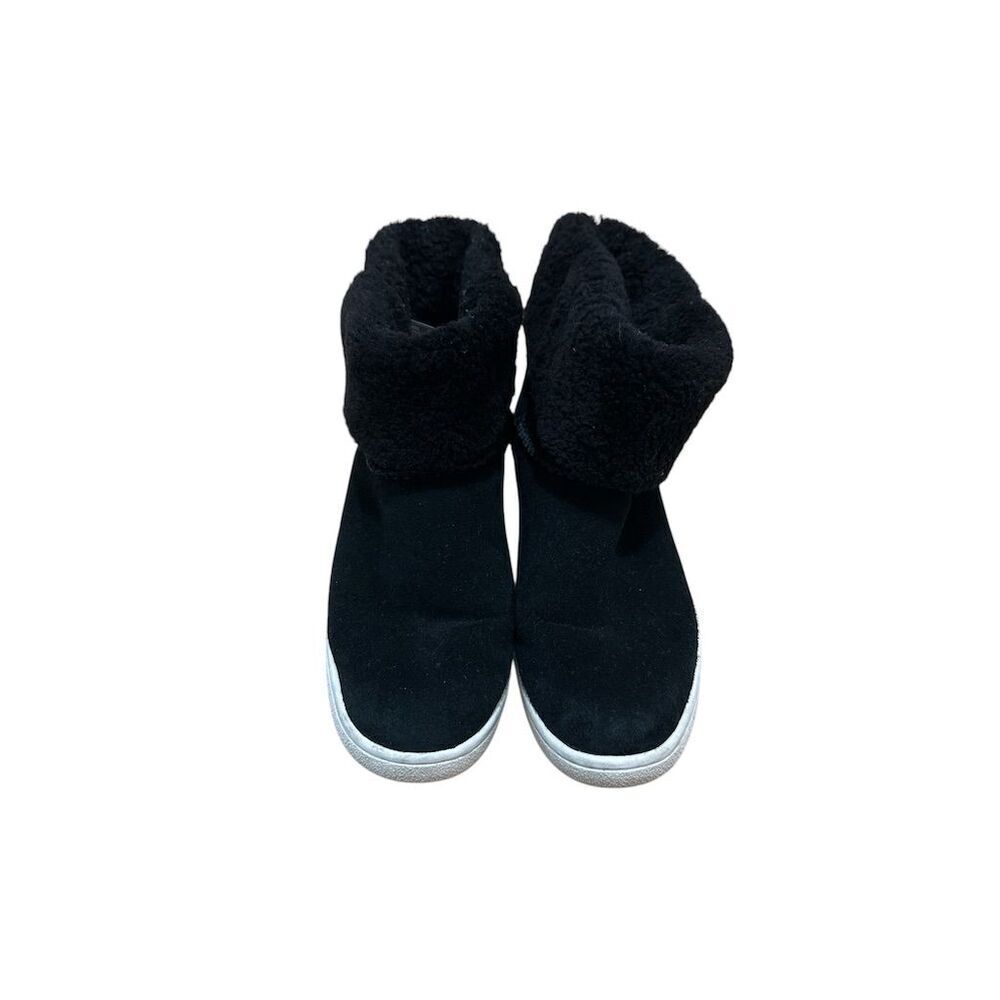 UGG Women's Alameda Ankle Boots Size 7.5 Black Suede Shearling Winter Warm